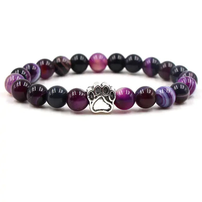 Pet Pawprint Stone Bracelets