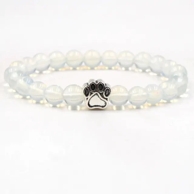 Pet Pawprint Stone Bracelets