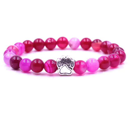 Pet Pawprint Stone Bracelets