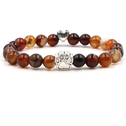 Pet Pawprint Stone Bracelets