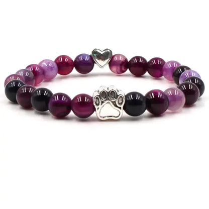 Pet Pawprint Stone Bracelets