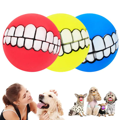 Pet Ball with Teeth Silicon Chew Toys for Large Breeds