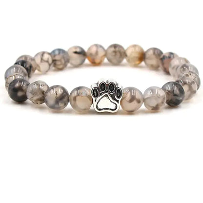 Pet Pawprint Stone Bracelets