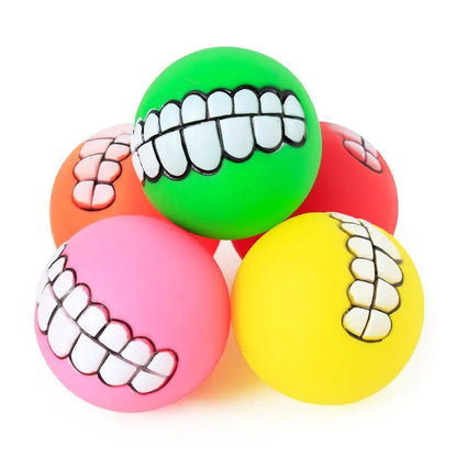 Pet Ball with Teeth Silicon Chew Toys for Large Breeds