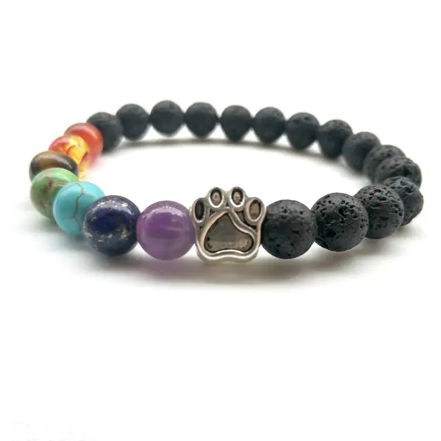 Pet Pawprint Stone Bracelets