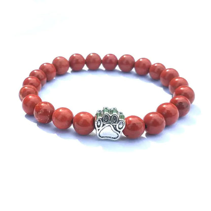 Pet Pawprint Stone Bracelets